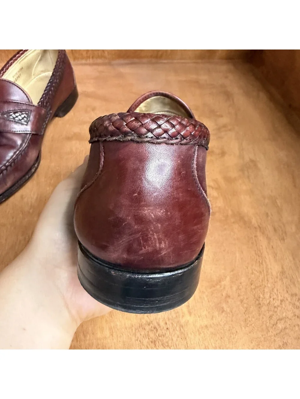 Allen Edmonds Maxfield Tassel Loafer Mens 11D Burgundy Leather Slip On Shoes USA